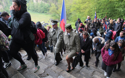 Pietní akt na schodech smrti