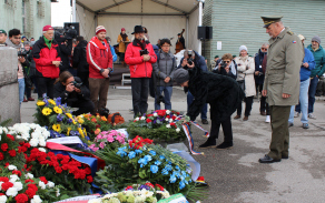 Hlavní ceremoniál v bývalém koncentračním táboře Mauthausen