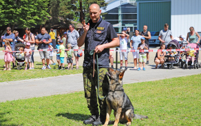 Ukázka výcviku policejních psů